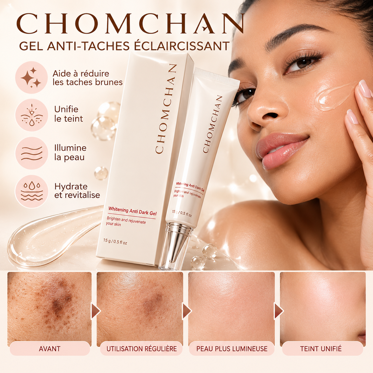 CHOMCHAN – Gel Éclaircissant Anti-Taches 15 g