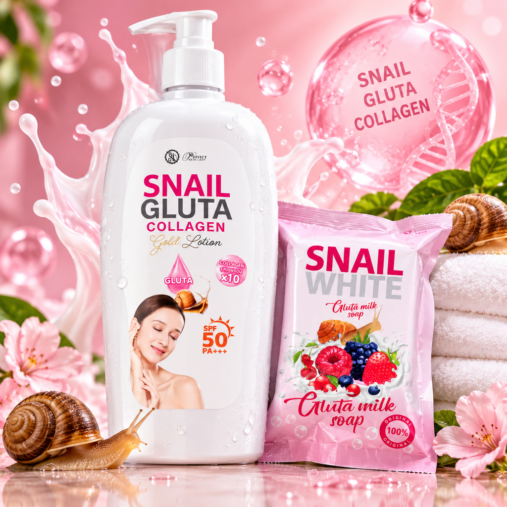 Lotion snail et savon gluta collagen