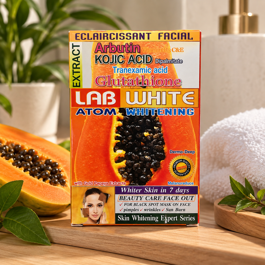 LAB WHITE Papaya-Savon visage et corps Éclaircissant