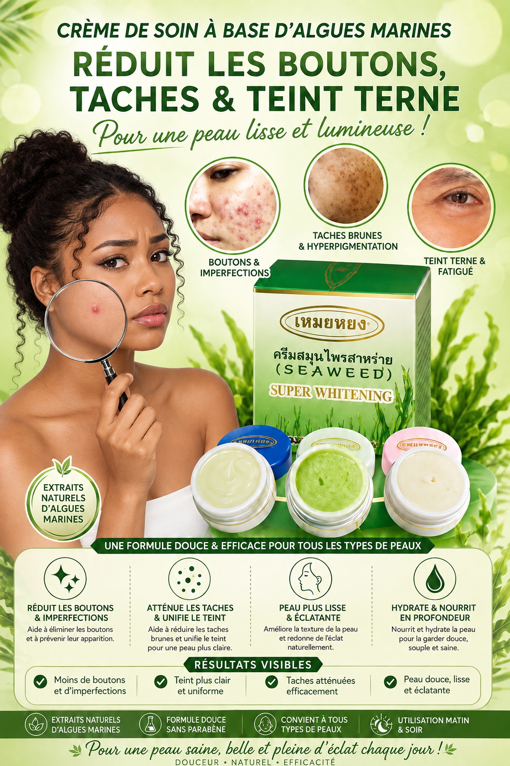 Coffret 3 Crèmes aux Algues Marines – Soin Visage Complet