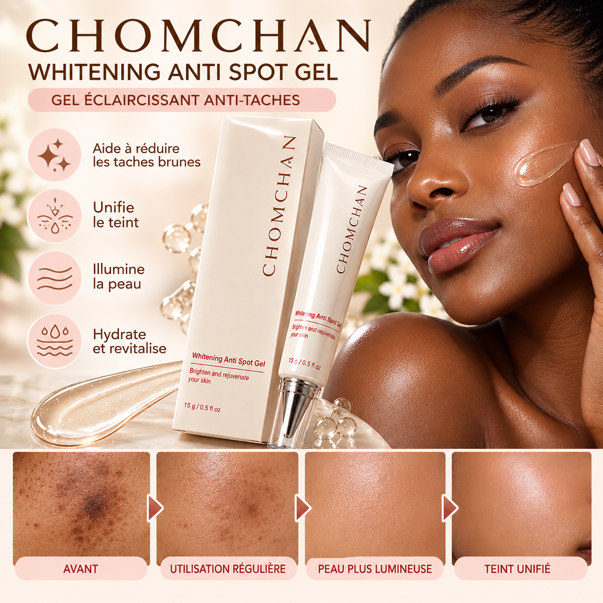 CHOMCHAN – Gel Éclaircissant Anti-Taches 15 g