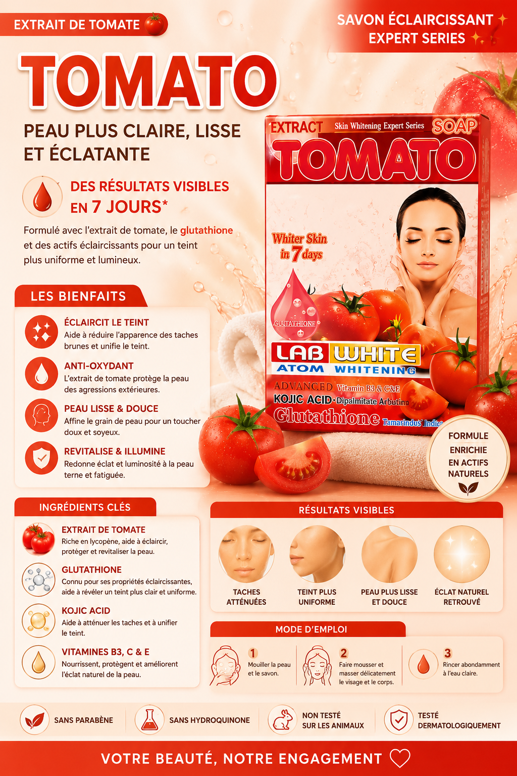 Savon lab white tomato