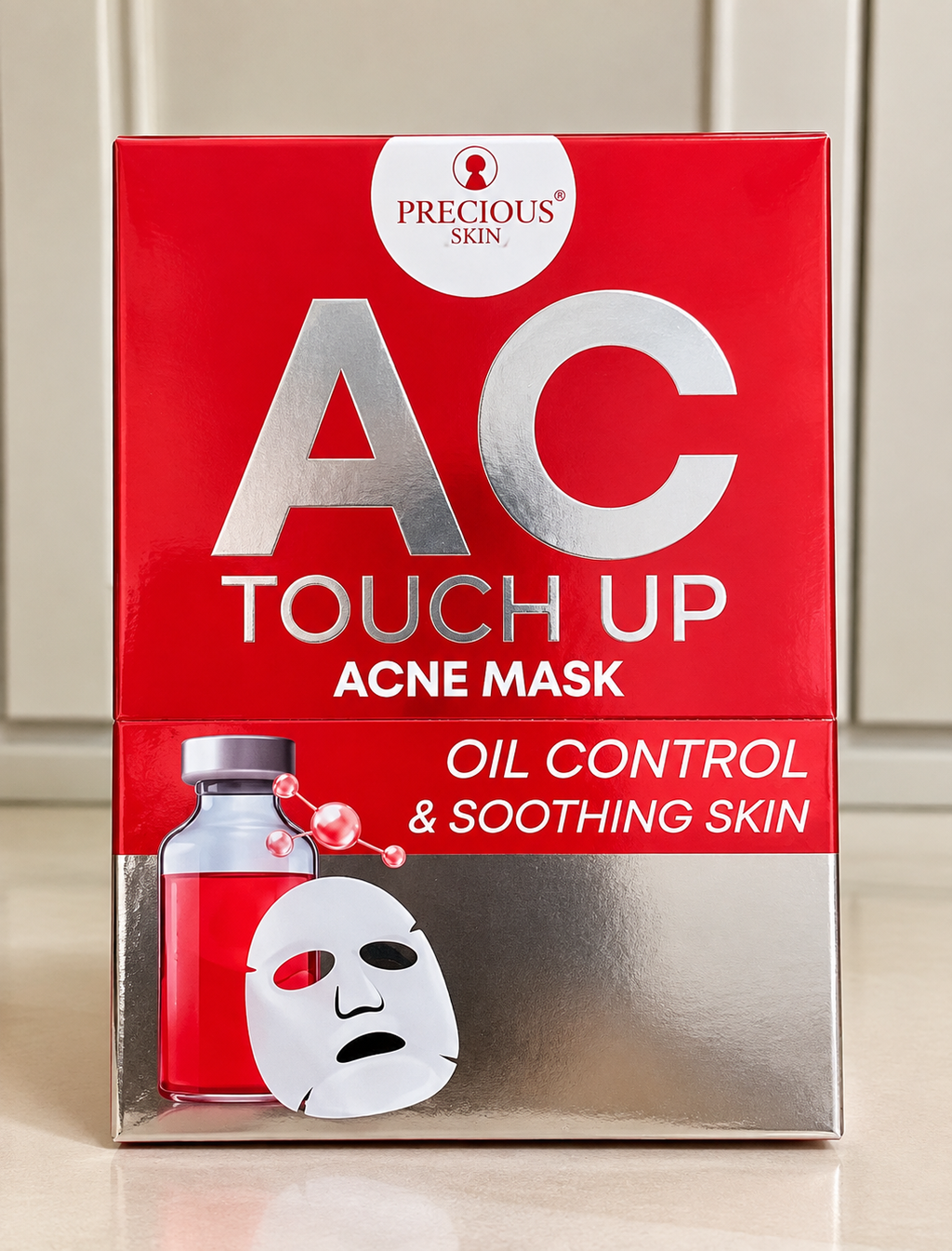 Precious Touch Up AC Acne Mask – Masque visage anti-boutons, contrôle du sébum – 10 masques